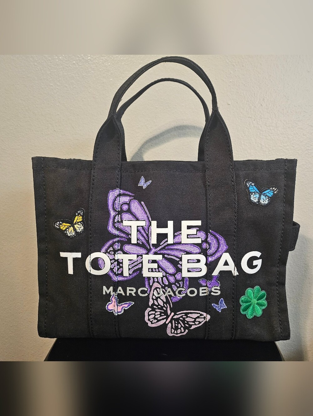 Marc Jacobs The Tote Bag w/added Butterflies - Black Medium